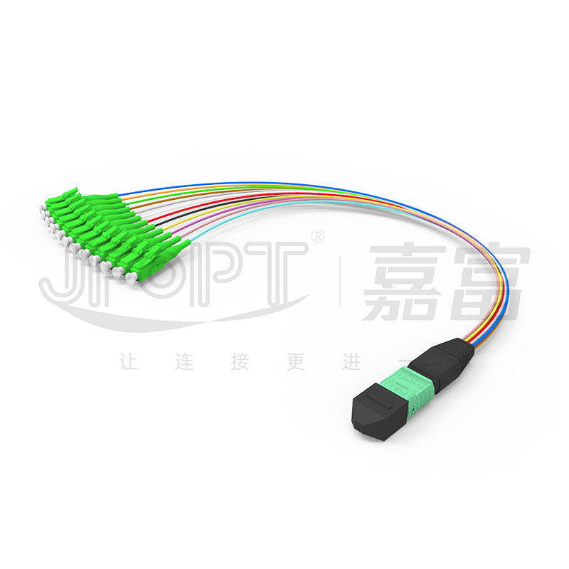 MTP-12 * LC 광섬유 점퍼 12 핵심 OS2 G657A1 G657A2 0.9 밀리미터 분기는 갈라집니다