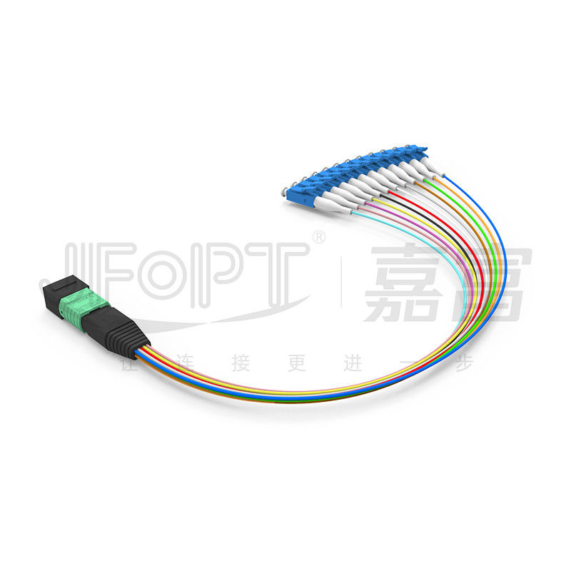 MTP-12 * LC 광섬유 점퍼 12 핵심 OS2 G657A1 G657A2 0.9 밀리미터 분기는 갈라집니다