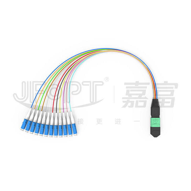 MTP-12 * LC 광섬유 점퍼 12 핵심 OS2 G657A1 G657A2 0.9 밀리미터 분기는 갈라집니다