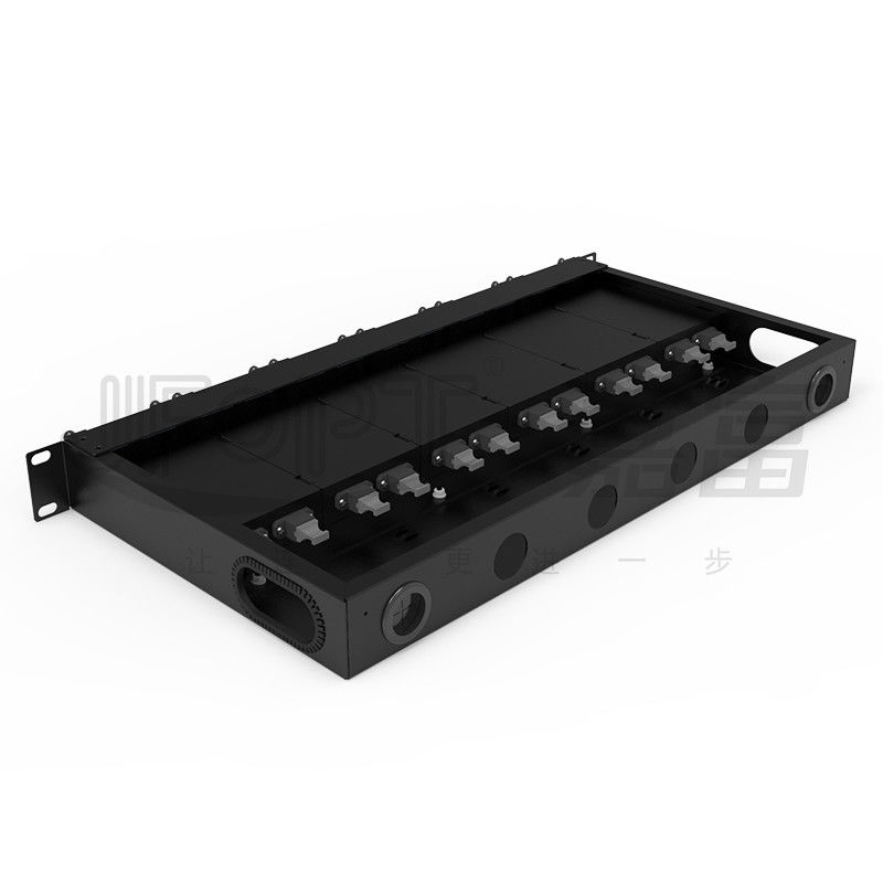 6PCS MPO-LC 24F MPO 카세트와 기준 1U 섬유 플러그반 19 인치 144 핵심