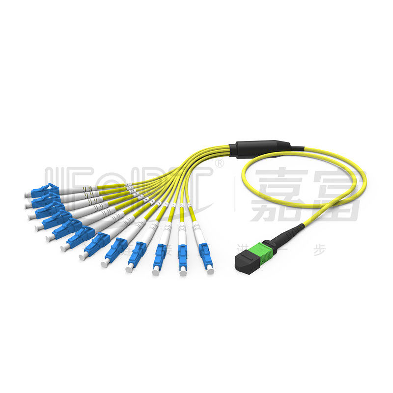 MPO-LC 3.0 작은 MPO 브레이크아웃 케이블 2.0 밀리미터는 MPO 섬유 패치 코드를 분기시킵니다