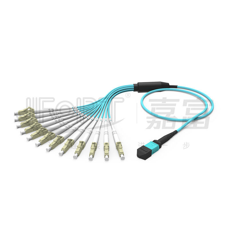 MPO-LC 3.0 작은 MPO 브레이크아웃 케이블 2.0 밀리미터는 MPO 섬유 패치 코드를 분기시킵니다