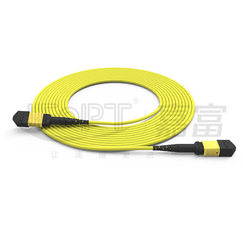 12-코어 MPO 트렁크 케이블 패치 코드 단일 모드 G657A1/G657A2 3.0 LSZH A/B 포러리티 역전