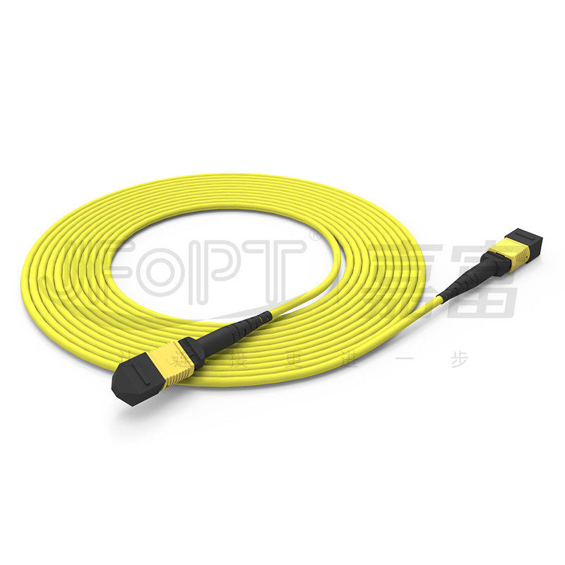 12-코어 MPO 트렁크 케이블 패치 코드 단일 모드 G657A1/G657A2 3.0 LSZH A/B 포러리티 역전