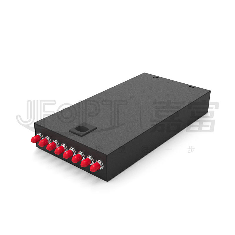 래치형 광섬유 종료 상자 데스크톱/벽에 장착된 SC/LC/FC/ST 8-12 포트 검은색