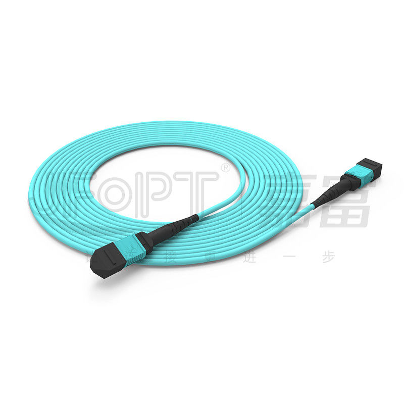 MPO 콘센터 반환 손실 ≥20dB MM OM3/OM4 MPO-MPO 패치 케이블 광섬유 통신