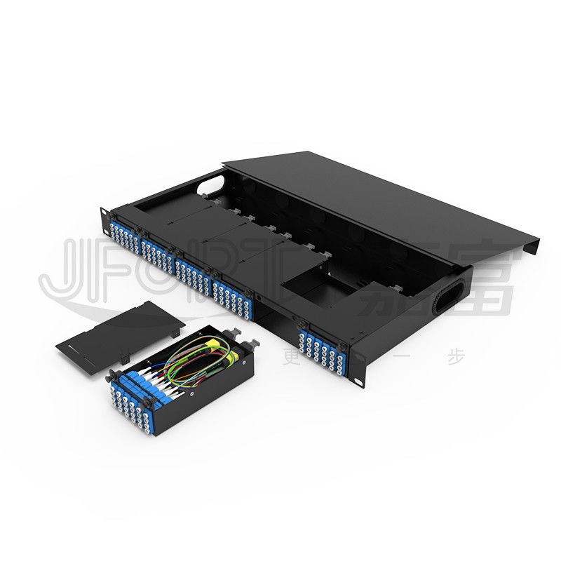 1U MPO-LC G657A1 144 코어 밀도 LC 어댑터와 함께 고밀도 연결 상자