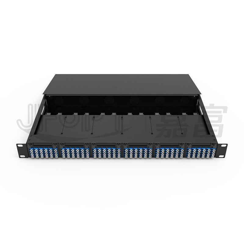 1U MPO-LC G657A1 144 코어 밀도 LC 어댑터와 함께 고밀도 연결 상자