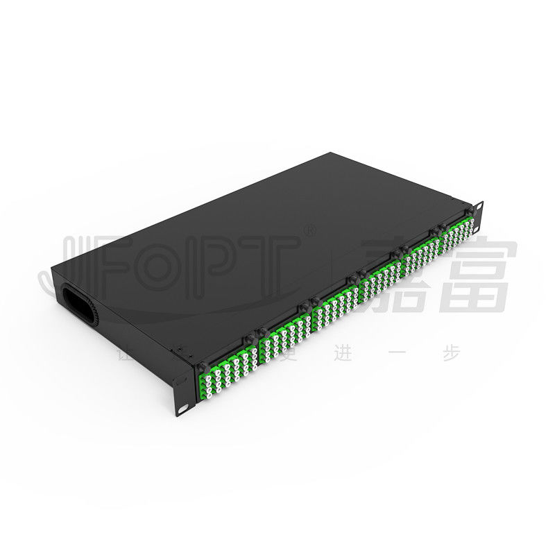 고밀도 모듈형 체시 LC 사중 어댑터 MPO SM SL 144 코어 MPO-LC 패치 패널 융합 없는 모듈 박스