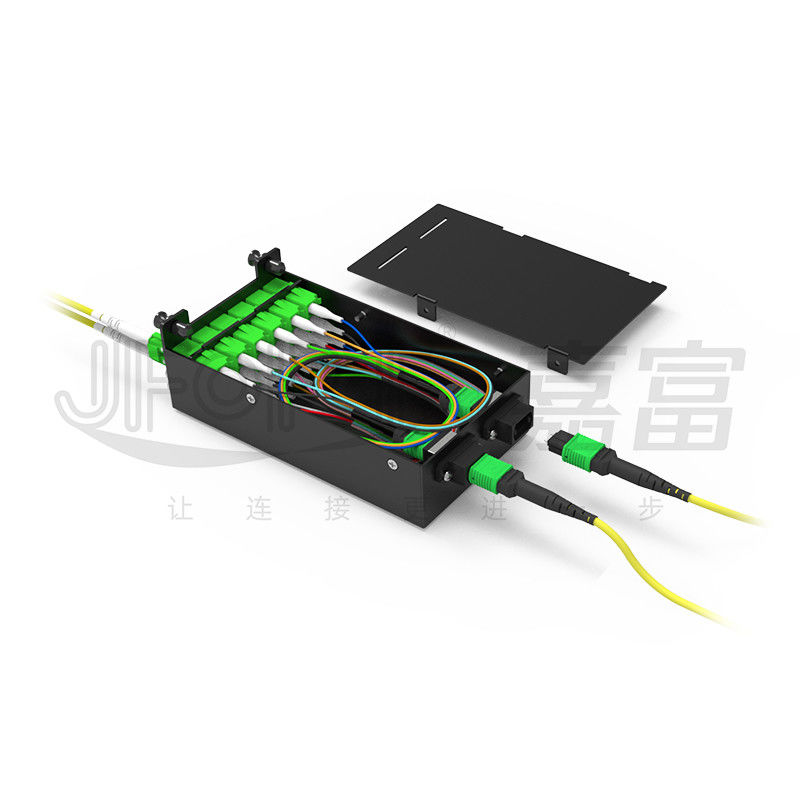 MPO-LC 0.9mm 12Cores Breakout Cable 사용자 정의 길이 SM G657a1 섬유 다자 섬유 모듈 박스 어댑터 패치 코드